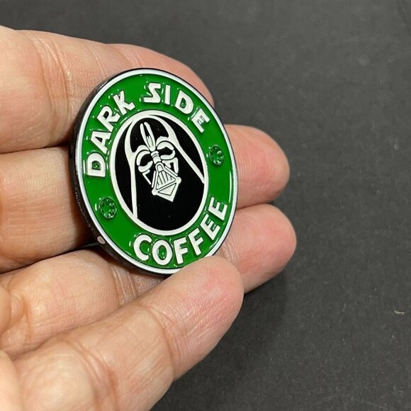 Darth Vader Lapel Pin Dark Side Green Coffee Star Wars Badge Brooch Pin Jewelry - Picture 6 of 9